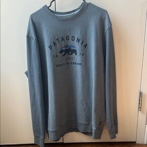 Patagonia Men's Slate Blue Logo Crewneck Sweater